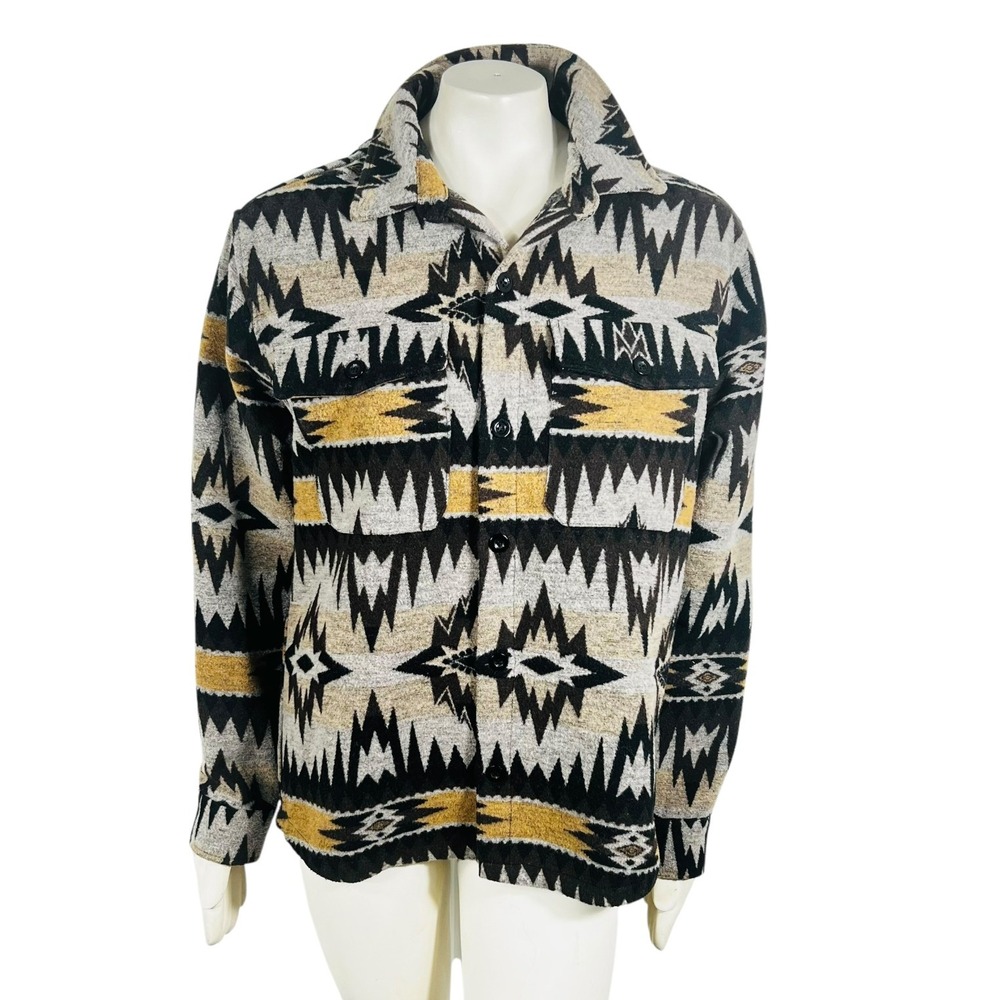 Forever‎ 21 Shacket Shirt S Mens Aztec Southwestern Flannel Blanket Warm Cozy